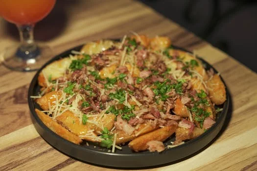 loaded potato wedges cheese bacon